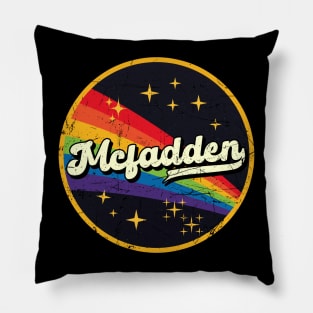 Mcfadden // Rainbow In Space Vintage Grunge-Style Pillow