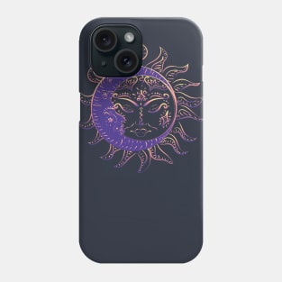 Tattoo sleeping sun and moon Phone Case