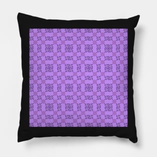 Purple Maze. Geometric pattern in shades of purple and mauve. Pillow