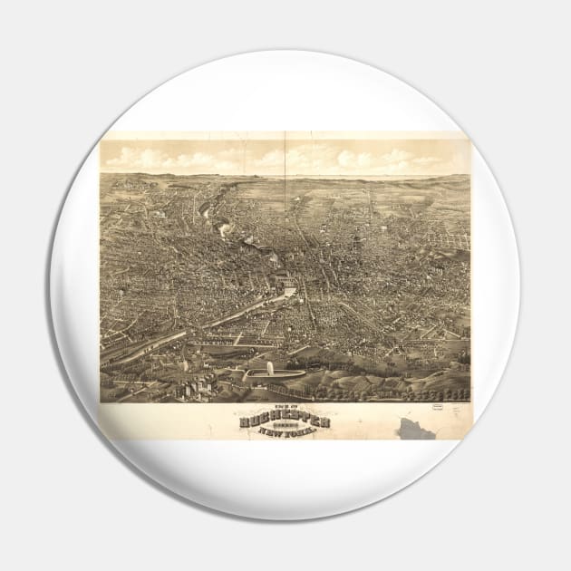 Vintage Pictorial Map of Rochester NY (1880) Pin by Bravuramedia