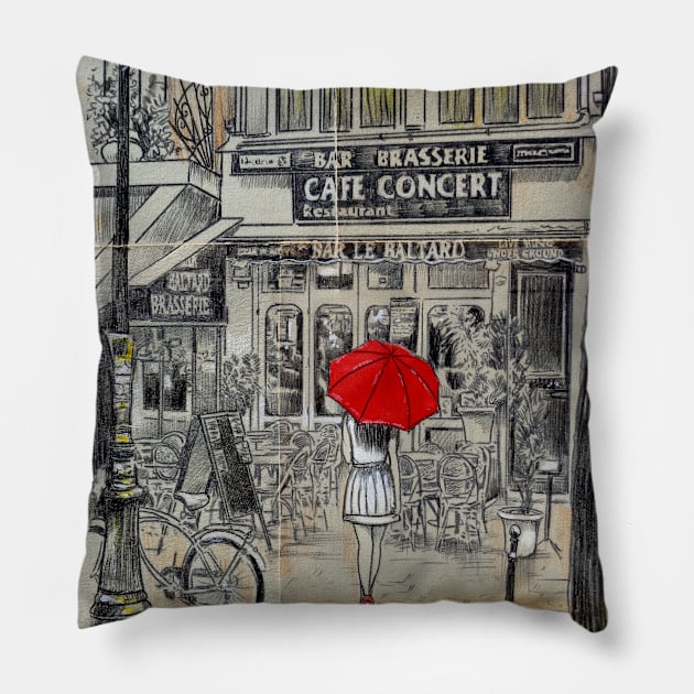 Cafe concert Pillow by Loui Jover 