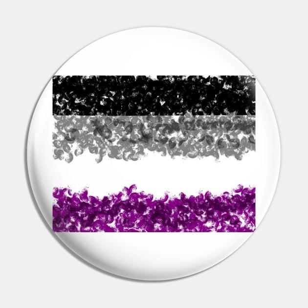 Asexual Flag Crosshatch Design Pin by PurposelyDesigned