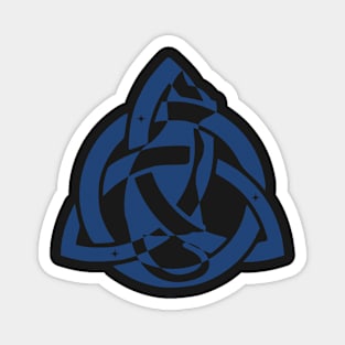 Blue Celtic Triquetra Cat Stars | Kitty Silhouette Magnet