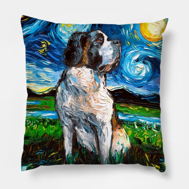 Saint Bernard Night Pillow by sagittariusgallery