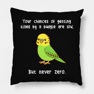 Budgie Never Zero Pillow