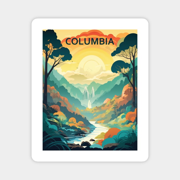 COLUMBIA Magnet by MarkedArtPrints