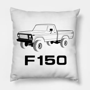 1979 F150 Black Print Pillow