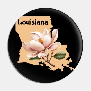 Louisiana Magnolia State Flower Pin