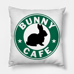 Bunny Cafe Logo Pillow