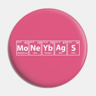 Moneybags (Mo-Ne-Yb-Ag-S) Periodic Elements Spelling Pin