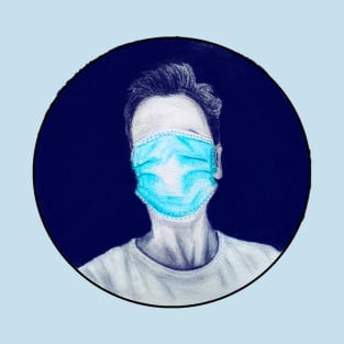 Corona virus / Covid 19 - face mask on my entire face - self portrait. T-Shirt
