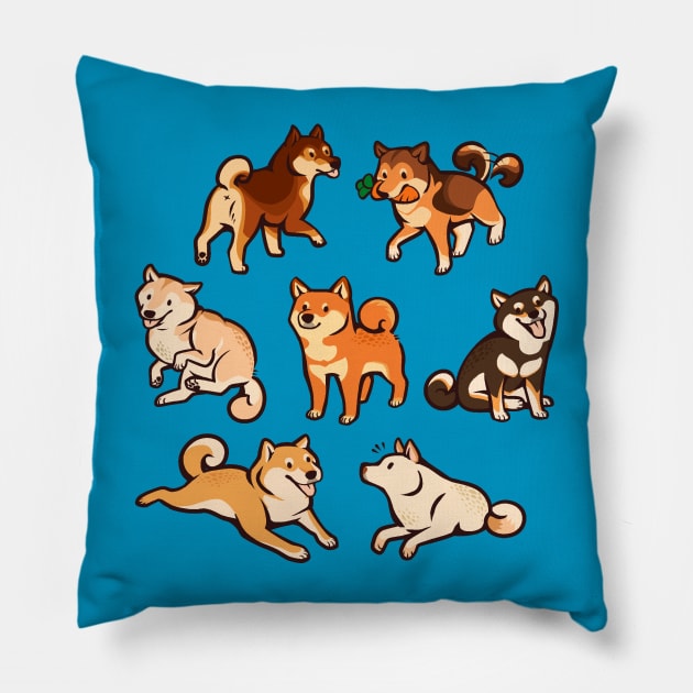 Shibes Pillow by Colordrilos