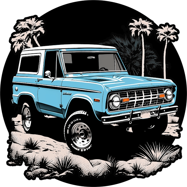 Ford Bronco Vintage Desert Kids T-Shirt by Kid Relic