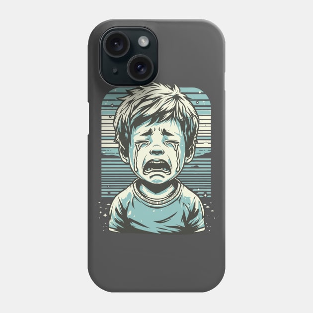 CRYING BOY Phone Case by coxemy