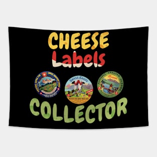 cheese labels collector / cheese labels lover gift idea / cheese labels present / Tyrosemiophilia lover Tapestry