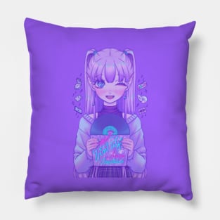 Girl addicted to music Pillow