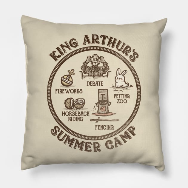 King Arthur's Summer Camp Pillow by kg07_shirts