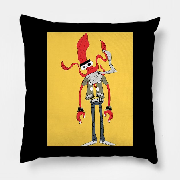 squid head mckee Pillow by brandonfoster1650