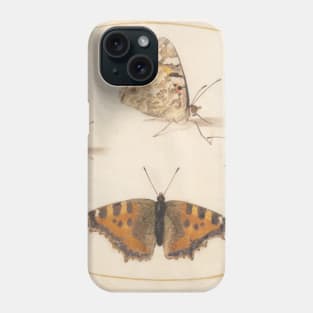 Orange Tip, Painted Lady, Southern Small White, and Small Tortoiseshell Butterflies Phone Case