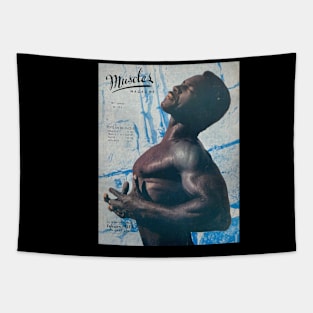 MUSCLES MAGAZINE - Vintage Physique Muscle Male Model Magazine Cover Tapestry