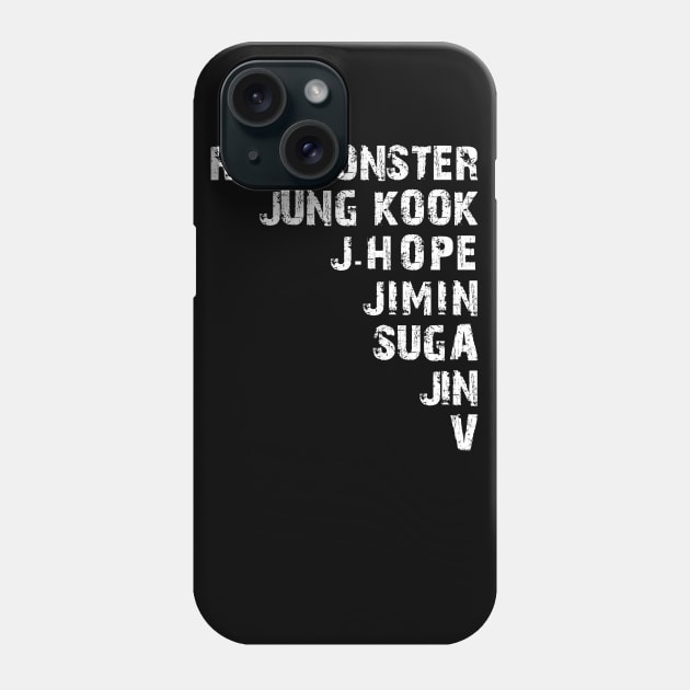 KPOP BTS BANGTAN BOYS MEMBERS NAMES Phone Case by LySaTee