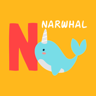 Narwhal funny alphabet T-Shirt