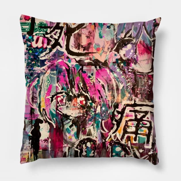 yamikawaii meltdown Pillow by draculovely