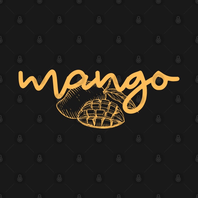 mango - Thai mango yellow orange - with sketch by habibitravels