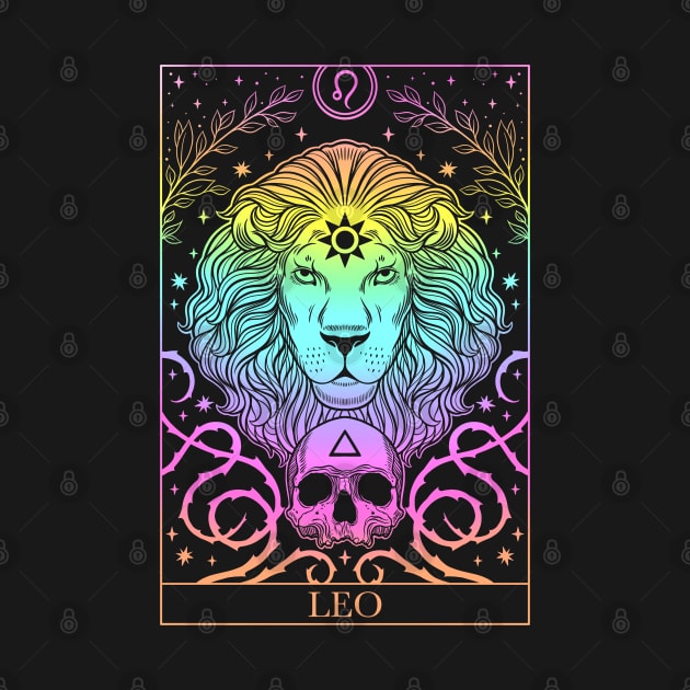 Zodiac sign tarot card Leo by OccultOmaStore