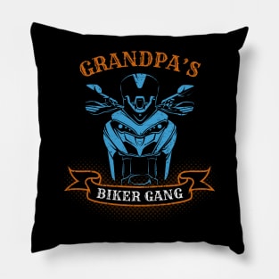 Grandpa's Biker Gang Father's Day Pillow