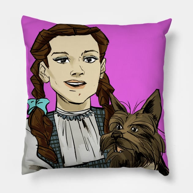 DOROTHY and TOTO Pillow by markodjeska