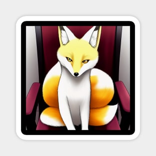 Fox sitting on chair glaring Magnet