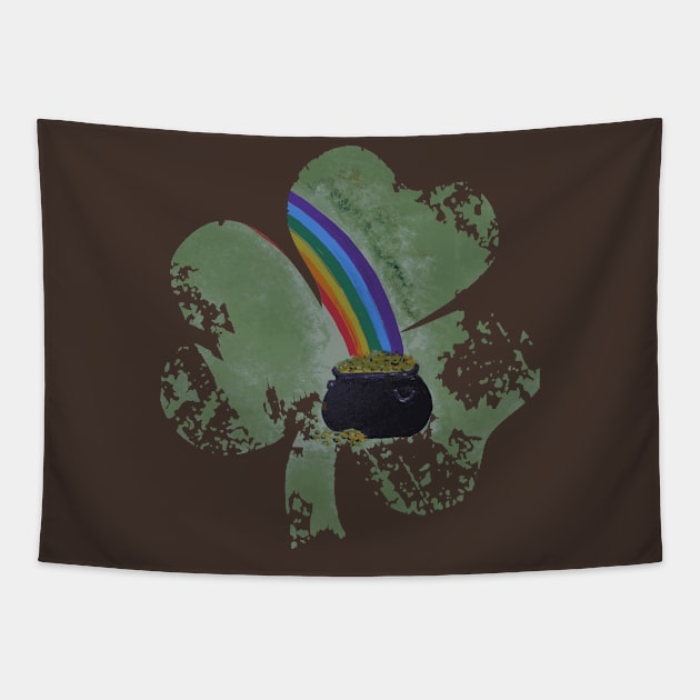 Shamrock Gold Distressed Tapestry by GrendelFX