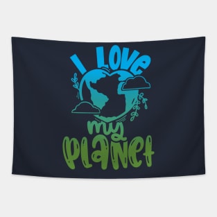 I Love My Planet Tapestry