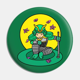 Cool cartoon warrior Pin