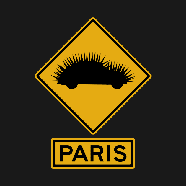 Cars That Ate Paris Road Sign by Dalekboy