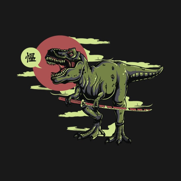 Japanese Samurai T-Rex: (Dinosaur) Dino Warrior by Wear Your Story