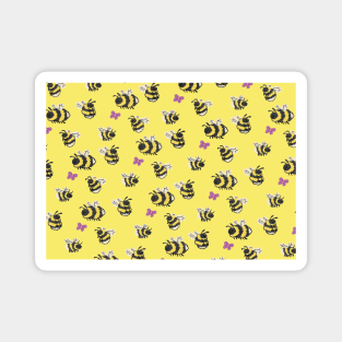 Bee pattern- Yellow version Magnet