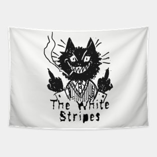 white and the bad cat Tapestry