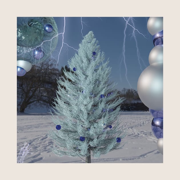 Christmas Tree Surreal Art by MeditativeLook