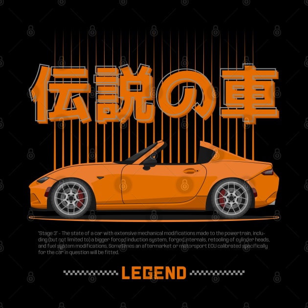 Tuner Orange ND Miata Roadster JDM by GoldenTuners