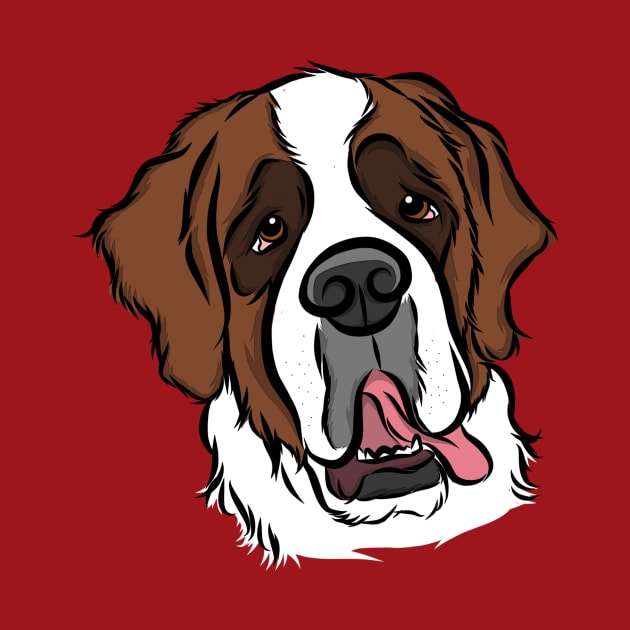 St. Bernard Dog Illustration by rmcbuckeye