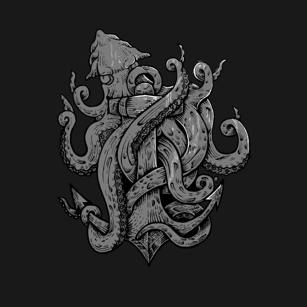 Kraken Octopus by polkamdesign