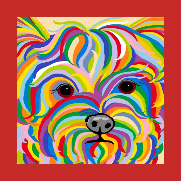 Colorful Yorkshire Terrier by EloiseART