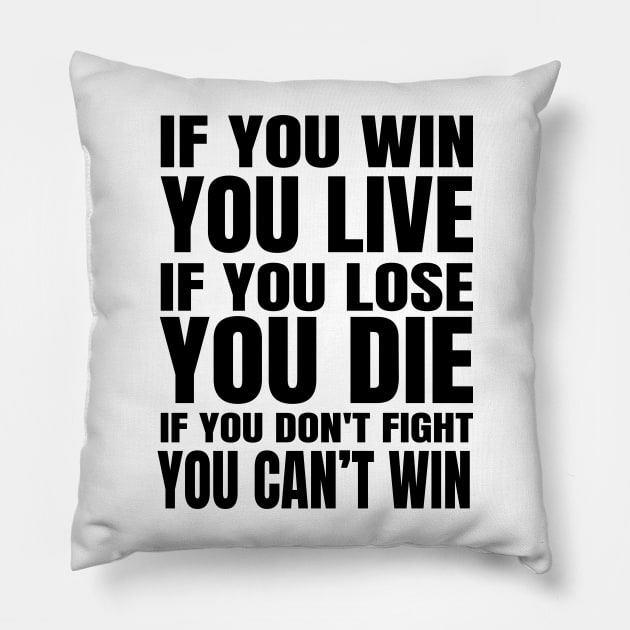 Eren Quotes (black) Pillow by Altaf-Aji