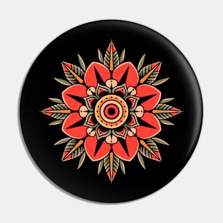 red flower tattoo Pin