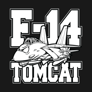 F-14 Tomcat Classic Fighter Jet Aircraft Cartoon T-Shirt