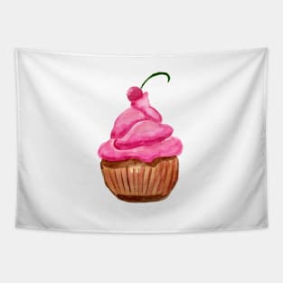 Pink Cupcake with Cherry Tapestry