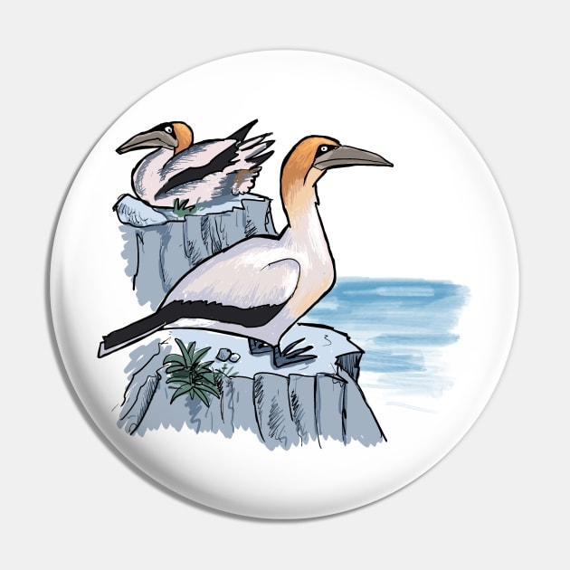 Gannets Pin by johnnybuzt