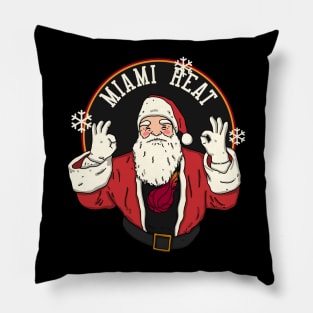 Santa Claus Loves Miami Heat Pillow